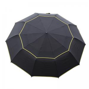 Double-deck automatic golf umbrella super windproof high-grade business umbrella