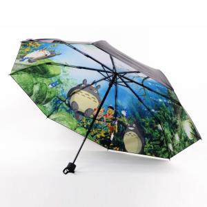 New chinchilla black glue full shading heat transfer cartoon animation sunshade umbrella