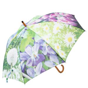 Custom flower printing auto open stick straight umbrellas