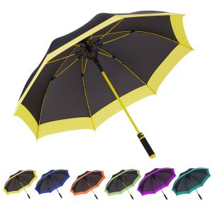 Large Oversize Automatic Windproof Custom Colorful Fiberglass Golf Umbrella